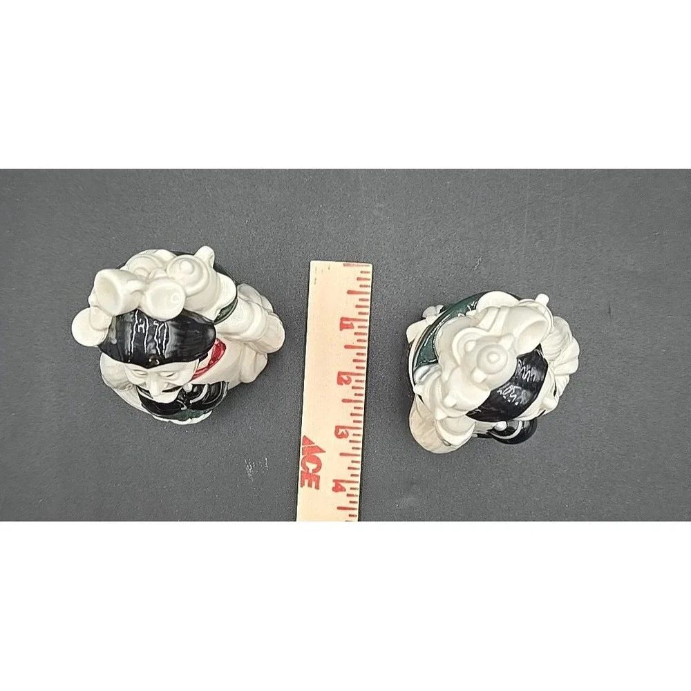 Dept 56 Italian Chef Salt and Pepper Shakers Ceramic Waiter Bistro Set White‎